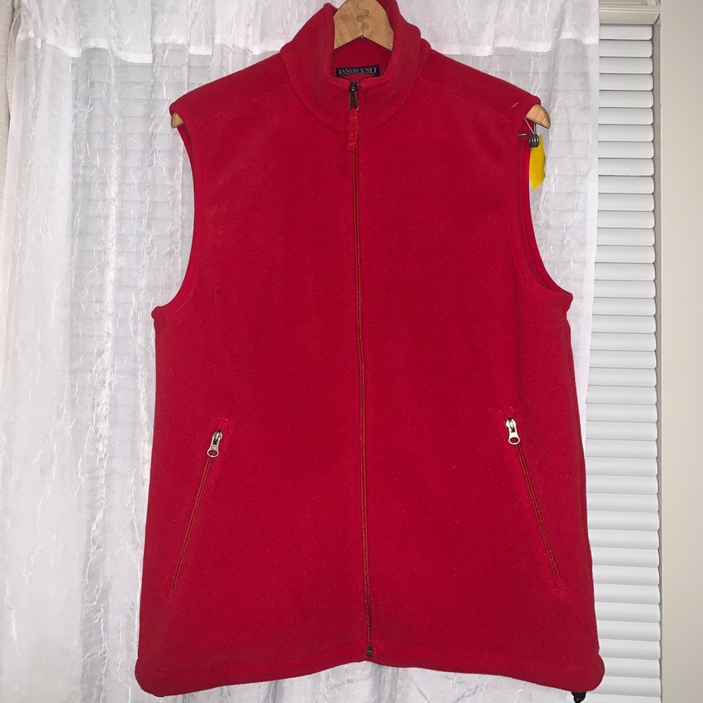 Lands End 100 Polyester Full Zip, Vest Size S34-36